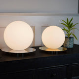 Bola Sphere Table Lamp by Pablo, Finish: Chrome, Brass, Gold Rose, Gunmetal, Size: Small, Medium, Large, | Casa Di Luce Lighting
