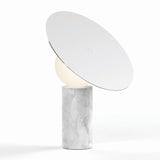 Bola Disc Table Lamp by Pablo, Finish: Black/Gunmetal, Black/Brass, White/Chrome, White/Brass, , | Casa Di Luce Lighting