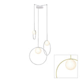 Bola Halo Multi Light Pendant by Pablo, Finish: Brass, Number of Lights:: 3, | Casa Di Luce Lighting