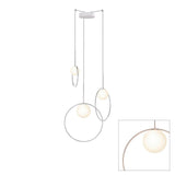 Bola Halo Multi Light Pendant by Pablo, Finish: Rose Gold, Number of Lights:: 3, | Casa Di Luce Lighting