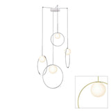 Bola Halo Multi Light Pendant by Pablo, Finish: Brass, Number of Lights:: 4, | Casa Di Luce Lighting