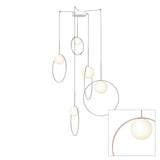 Bola Halo Multi Light Pendant by Pablo, Finish: Rose Gold, Number of Lights:: 5, | Casa Di Luce Lighting