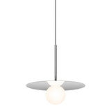 Bola Disc Pendant by Pablo, Finish: Chrome, Size: Small, | Casa Di Luce Lighting