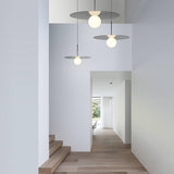 Bola Disc Pendant by Pablo, Finish: Chrome, Brass, Gold Rose, Gunmetal, Gloss White/Chrome, Size: Small, Medium, Large, X-Large, | Casa Di Luce Lighting