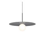 Bola Disc Pendant by Pablo, Finish: Gunmetal, Size: Small, | Casa Di Luce Lighting