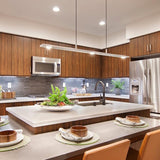 Brevis LED Linear Pendant by Cerno, Finish: Aluminum Brushed, Black Anodized Aluminum-Cerno, Color Temperature: 2700K, 3500K, Size: Small, Large | Casa Di Luce Lighting