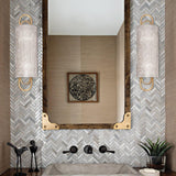 Buckley Bath and Vanity Wall Sconce by Hudson Valley, Finish: Brass Aged, Nickel Polished, Number of Lights: 1, 2, 3, 4, | Casa Di Luce Lighting