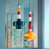 Lariat C2530 Pendant by Ferroluce, Color: Yellow, Petroleum Green-Ferroluce, , | Casa Di Luce Lighting