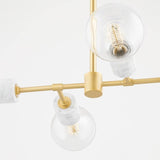 Asime Chandelier by Mitzi, Finish: Brass Aged, Nickel Polished, , | Casa Di Luce Lighting