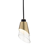 Angie Mini Pendant by Mitzi, Finish: Aged Brass/Black-Mitzi, , | Casa Di Luce Lighting