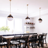 Latham Pendant by Hudson Valley, Finish: Nickel Polished, Distressed Bronze-Hudson Valley, Size: Small, Large, | Casa Di Luce Lighting