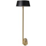 Calee XS Floor Lamp by CVL, Shade: White Chinette-CVL, Finish: Nickel Satin, | Casa Di Luce Lighting
