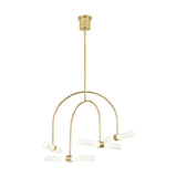 Calumn Chandelier by Tech Lighting, Finish: Black, Natural Brass, Number of Lights: 4, 6, | Casa Di Luce Lighting