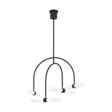 Calumn Chandelier by Tech Lighting, Finish: Black, Natural Brass, Number of Lights: 4, 6, | Casa Di Luce Lighting