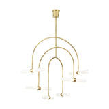 Calumn Chandelier by Tech Lighting, Finish: Black, Natural Brass, Number of Lights: 4, 6, | Casa Di Luce Lighting