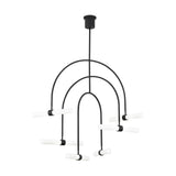 Calumn Chandelier by Tech Lighting, Finish: Black, Natural Brass, Number of Lights: 4, 6, | Casa Di Luce Lighting