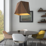 Calx Pendant Light by Cerno, Color: Walnut, Dark Stained Walnut - Cerno, White Washed Oak - Cerno, Finish: Aluminum Brushed, Brushed Rose Gold-Cerno, Brass Brushed, Light Option: E26, 2700K LED, 3500K LED, GU24 | Casa Di Luce Lighting