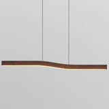 Camur LED Linear Suspension Pendant by Cerno, Color Temperature: 2700K, 3500K, Wood Color: Walnut-LZF, Walnut Dark Stained-Cerno, | Casa Di Luce Lighting