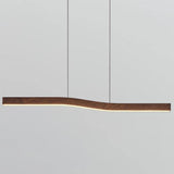 Camur LED Linear Suspension Pendant by Cerno, Color Temperature: 3500K, Wood Color: Walnut-LZF, | Casa Di Luce Lighting