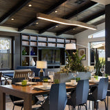 Camur LED Linear Suspension Pendant by Cerno, Color Temperature: 2700K, 3500K, Wood Color: Walnut-LZF, Walnut Dark Stained-Cerno, | Casa Di Luce Lighting