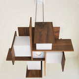 Muto Pendant by Cerno, Color Temperature: 3500K, 2700K, Wood Color: Walnut-LZF, Walnut Dark Stained-Cerno, | Casa Di Luce Lighting