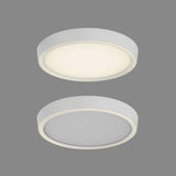 Newton Color Select Flushmount - White w/ lights off/on