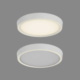 Bloom Dual Light Flushmount - White w/ lights off/on