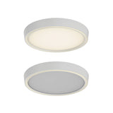 Newton Color Select Flushmount - White w/ lights off/on