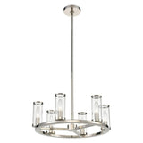 Polished Nickel Revolve 6 Light Chandelier by Alora