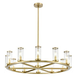 Natural Brass Revolve 12 Light Chandelier by Alora