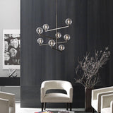 Gambit Chandelier by Tech Lighting, Finish: Brass Aged, Nickel Satin, Light Option: Incandescent, LED, | Casa Di Luce Lighting