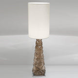 Chaotic Table Lamp by Sylcom, Color: Clear, Blue, Smoke, Grey, Ocean - Sylcom, Topaz - Sylcom, Amethyst, Milk White Clear - Sylcom, Shade: Ivory, Gravel, Wenge, Size: Small, Large | Casa Di Luce Lighting