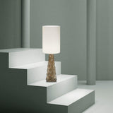 Chaotic Table Lamp by Sylcom, Color: Clear, Blue, Smoke, Grey, Ocean - Sylcom, Topaz - Sylcom, Amethyst, Milk White Clear - Sylcom, Shade: Ivory, Gravel, Wenge, Size: Small, Large | Casa Di Luce Lighting