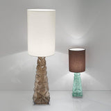 Chaotic Table Lamp by Sylcom, Color: Clear, Blue, Smoke, Grey, Ocean - Sylcom, Topaz - Sylcom, Amethyst, Milk White Clear - Sylcom, Shade: Ivory, Gravel, Wenge, Size: Small, Large | Casa Di Luce Lighting