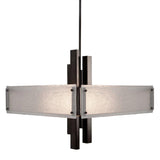 Carlyle Chandelier by Hammerton, Color: Frosted Granite-Hammerton Studio, Finish: Gunmetal, | Casa Di Luce Lighting