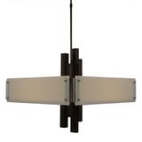 Carlyle Chandelier by Hammerton, Color: Ivory Wisp-Hammerton Studio, Finish: Matt Black, | Casa Di Luce Lighting