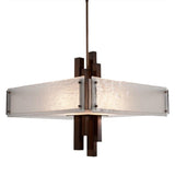 Carlyle Chandelier by Hammerton, Color: Frosted Granite-Hammerton Studio, Finish: Bronze Oil Rubbed, | Casa Di Luce Lighting