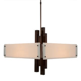 Carlyle Chandelier by Hammerton, Color: Ivory Wisp-Hammerton Studio, Finish: Bronze Oil Rubbed, | Casa Di Luce Lighting