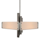 Carlyle Chandelier by Hammerton, Color: Ivory Wisp-Hammerton Studio, Finish: Nickel Satin, | Casa Di Luce Lighting