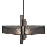 Carlyle Chandelier by Hammerton, Color: Smoke Granite-Hammerton Studio, Finish: Nickel Satin, | Casa Di Luce Lighting