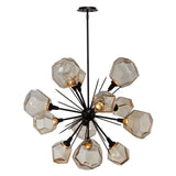 Gem Starburst Chandelier by Hammerton, Color: Smoke, Finish: Matt Black, Size: Small | Casa Di Luce Lighting