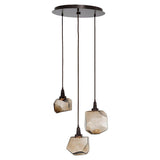 Gem Round 3 Light by Hammerton, Color: Amber, Finish: Heritage Brass, | Casa Di Luce Lighting