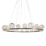 Gem Ring Chandelier by Hammerton, Color: Bronze, Finish: Heritage Brass, Size: X-Large | Casa Di Luce Lighting