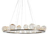 Gem Ring Chandelier by Hammerton, Color: Amber, Finish: Gunmetal, Size: X-Large | Casa Di Luce Lighting
