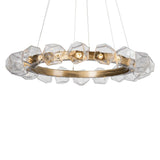 Gem Radial Ring Chandelier by Hammerton, Color: Amber, Bronze, Clear, Smoke, Finish: Flat Bronze, Gilded Brass, Gunmetal, Heritage Brass, Matt Black, Metallic Beige Silver, Bronze Oil Rubbed, Nickel Satin, Size: Small, Large | Casa Di Luce Lighting