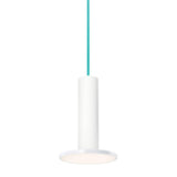 Cielo Pendant Light by Pablo, Finish: White/Turquoise Cord, , | Casa Di Luce Lighting