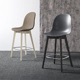 Academy CB1672 Polypropylene Counter Stool with Wooden Legs by Connubia