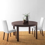 Copenhagen CB-1656 Fabric Upholstered Wooden Dining Chair by Calligaris by CDL (Casa Di Luce Collection), Seat Color: White, Taupe, Frame Finish: Wenge, Walnut, | Casa Di Luce Lighting