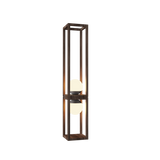 Cubic Two Light Floor Lamp - American Walnut