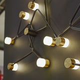 Constellation Wall Light By CVL, Finish: Satin Graphite, Color: Satin Brass